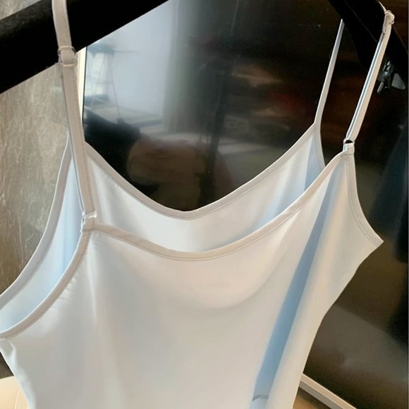 💎 Aqua Luxe: Chic Sky-Blue Silk-Blend Two-Piece Top 💎 - Picture 7 of 11